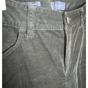 Talbots Womens Sz 8 Heritage Corduroy Jeans Pants Black Mid Rise Straight Leg
